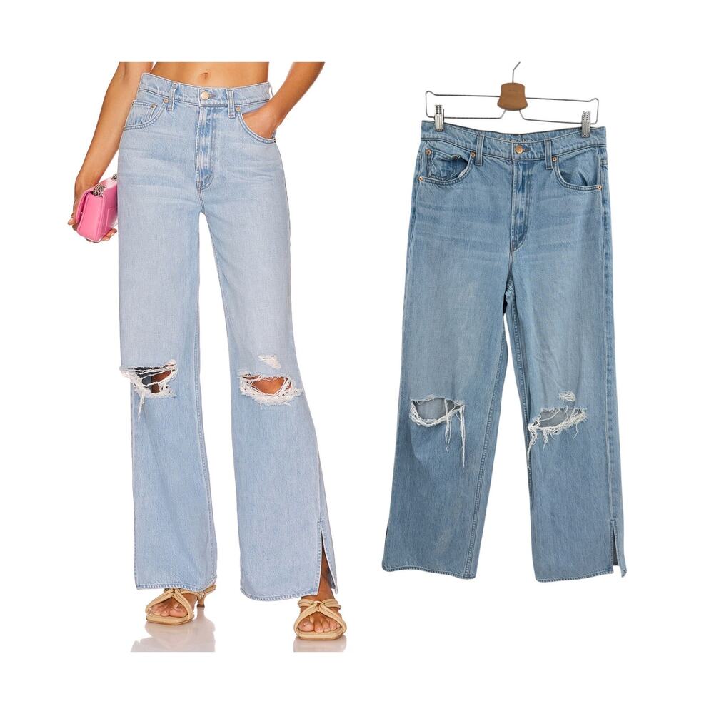 MOTHER Snacks! The Fun Dip Puddle Sliced Jeans Lots of Nibbles Wash 26